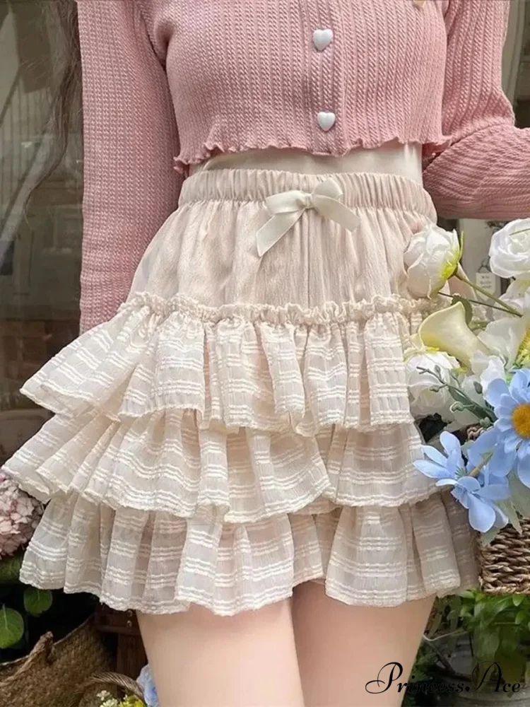 Stretchy Waist Lace Skirt - Image 3