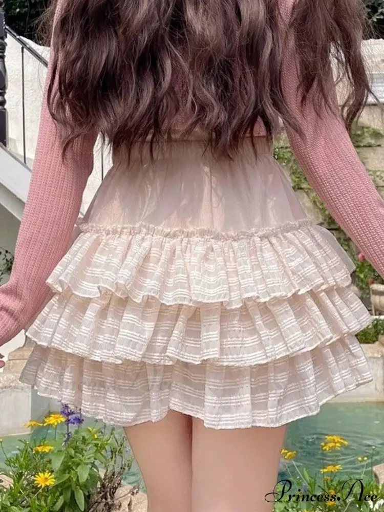 Stretchy Waist Lace Skirt - Image 5