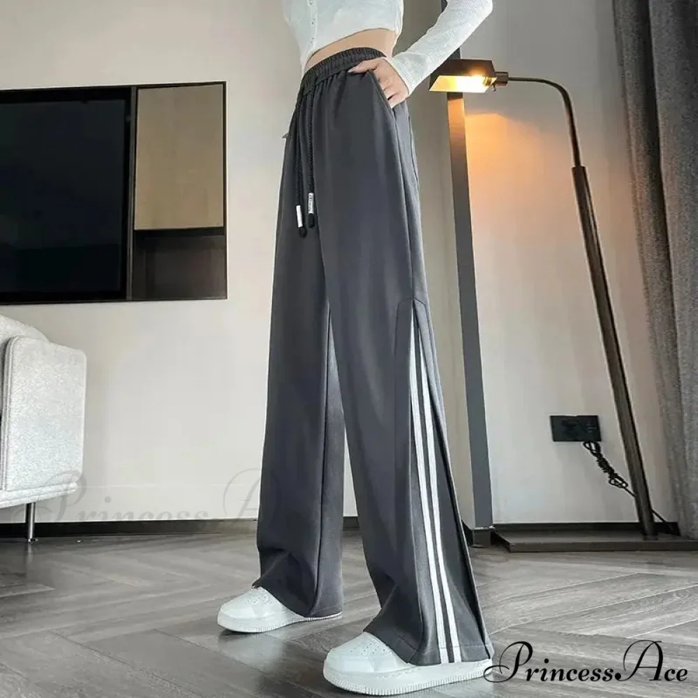 Striped Athletic Informal High Waist Trousers - Image 5