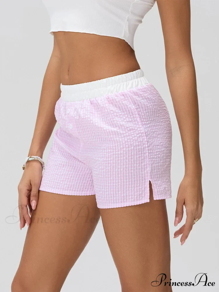 Striped Elastic Waist Short - Image 5