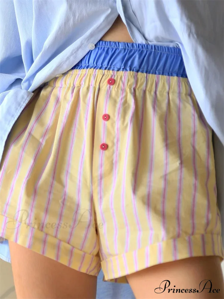 Striped Elastic Waist Short - Image 6