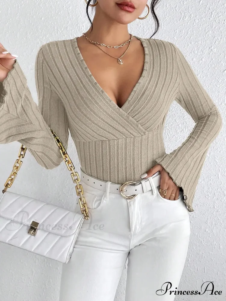 Striped Long Sleeve Knit Sweater - Image 5