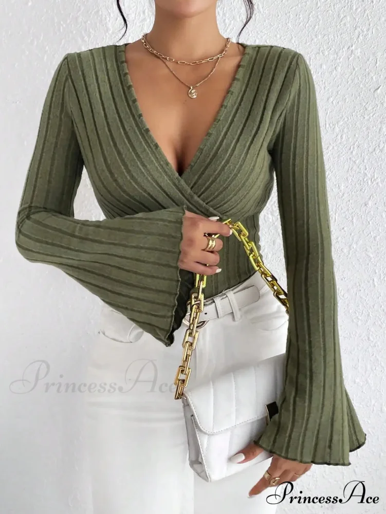 Striped Long Sleeve Knit Sweater - Image 8