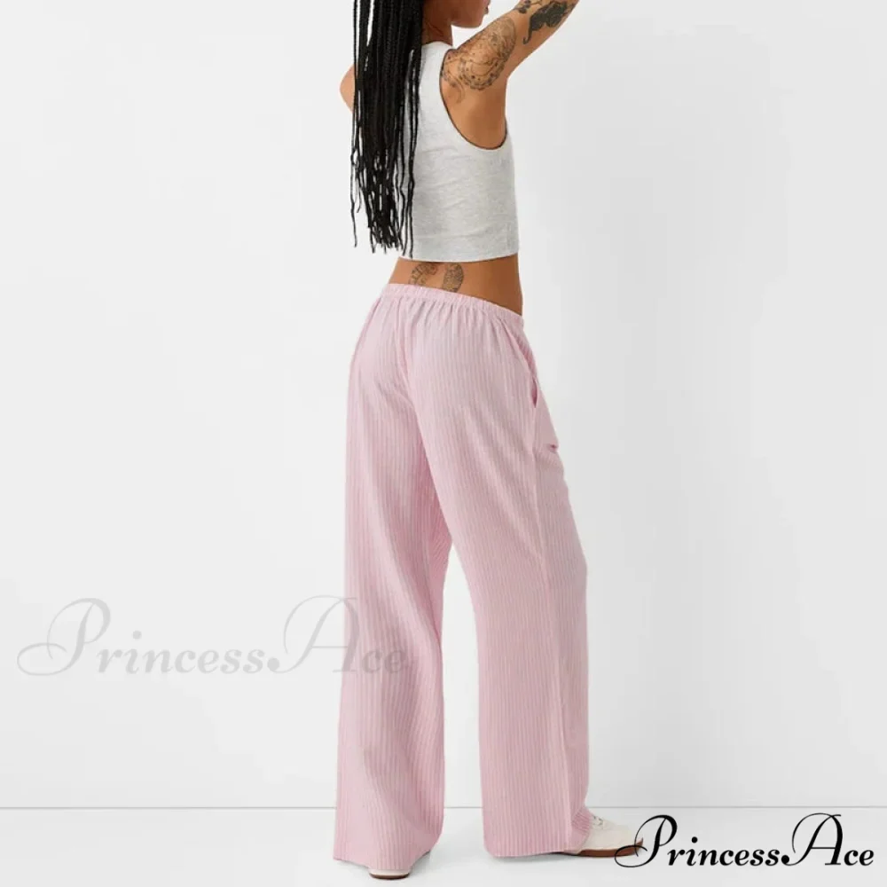Striped Pajama Informal Stretchy Waist Pant - Image 3