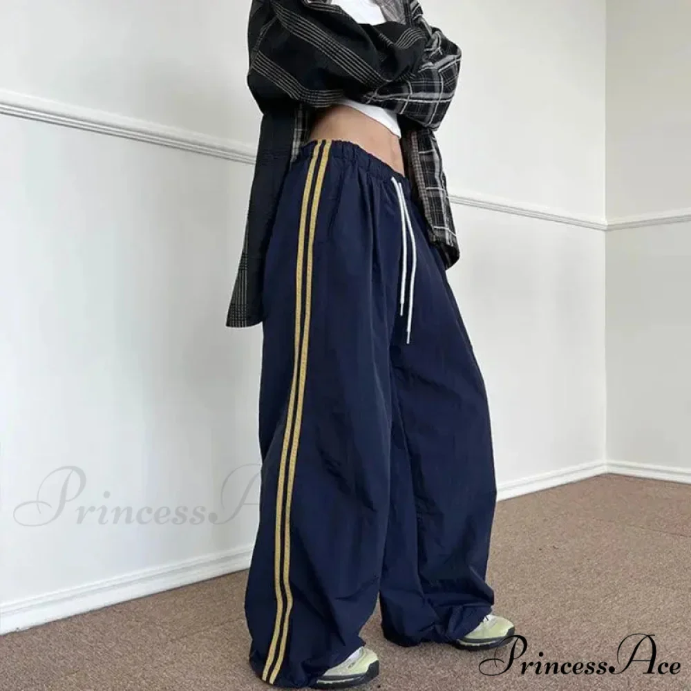 Striped Retro Women Sweatpants Trousers - Image 2