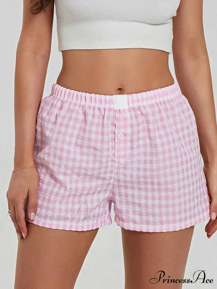 Strong Checkered Stretchy Waist Short - Image 4