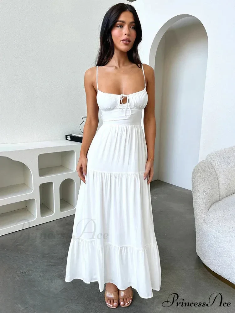 Stylish Bandage A-line Holiday Dress - Image 2