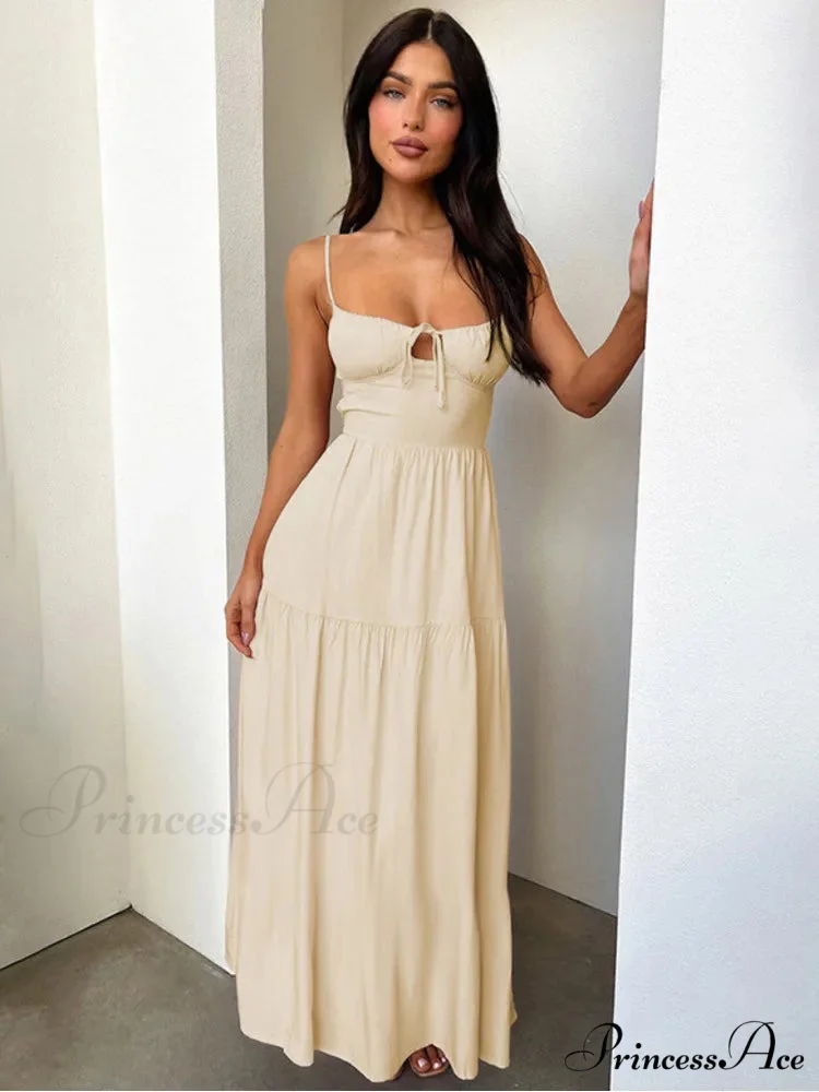 Stylish Bandage A-line Holiday Dress - Image 5