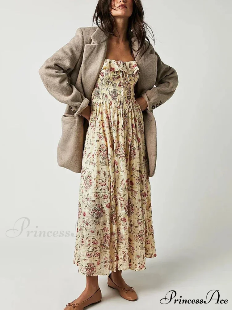Stylish Bohemian Open-Back Frilly Flower Dress - Image 5