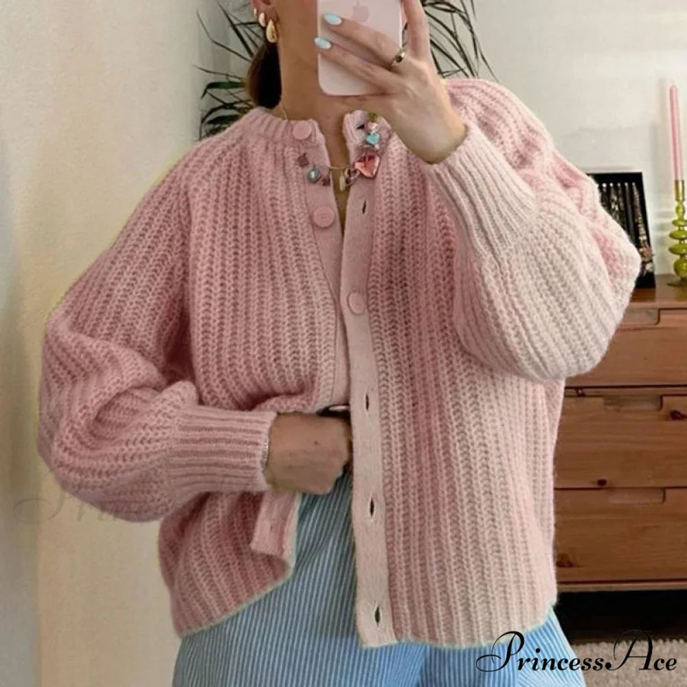 Stylish Button Up Retro 2000s Cardigan - Image 5