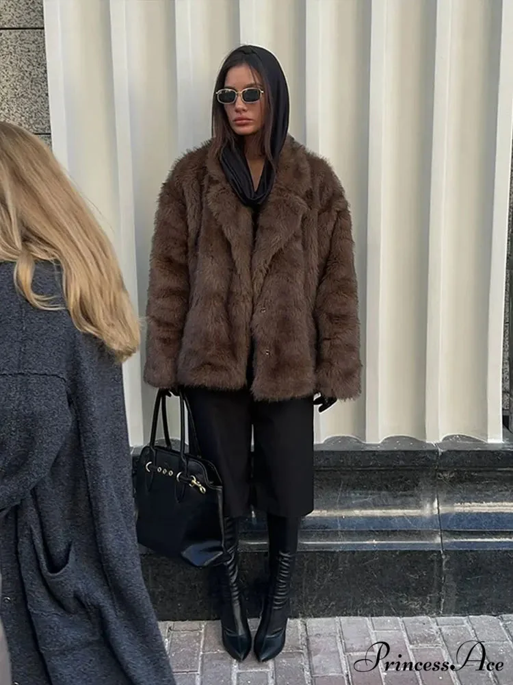 Stylish Collar Soft Long Coat - Image 7
