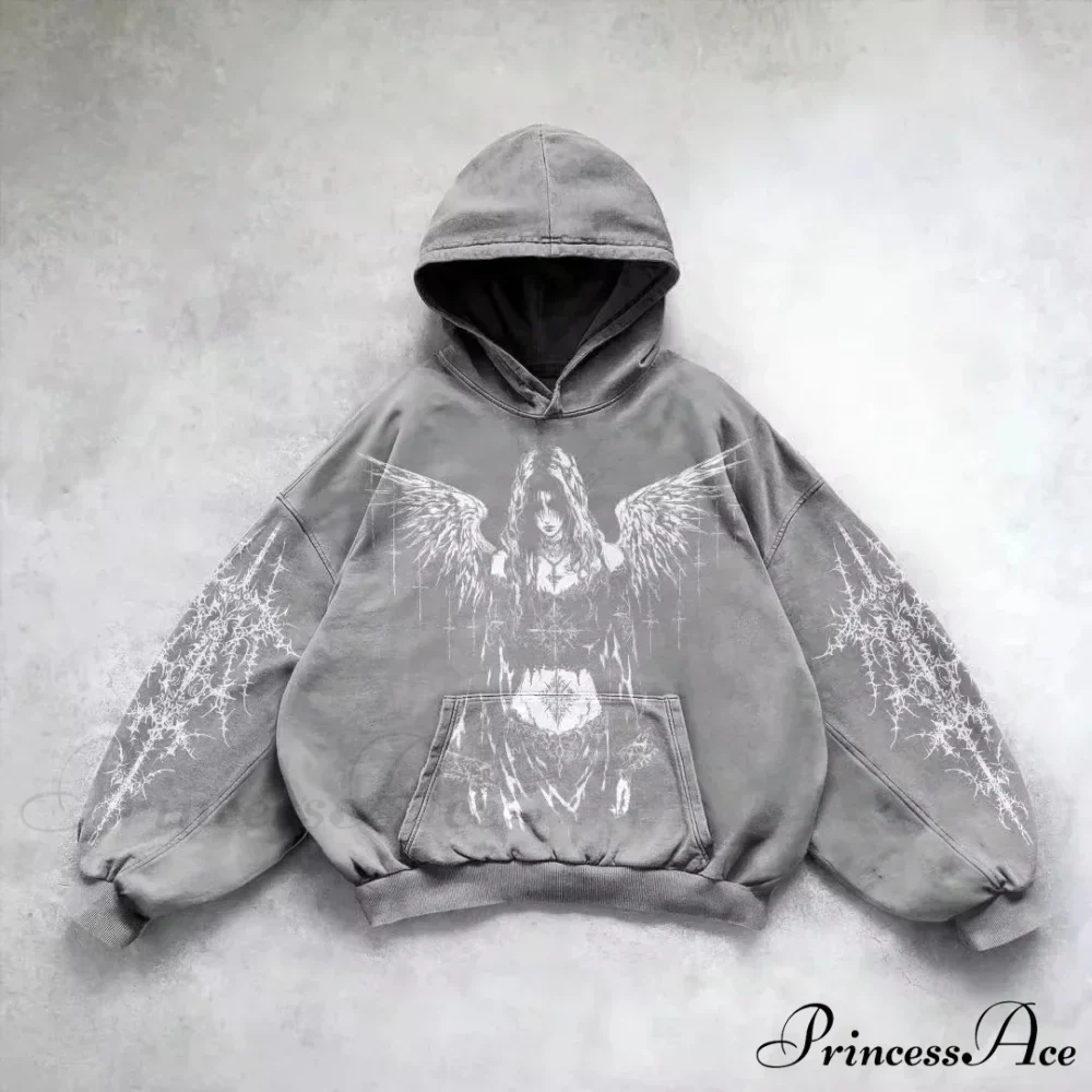 Stylish Design Patch Pullover Hoodie - Image 7
