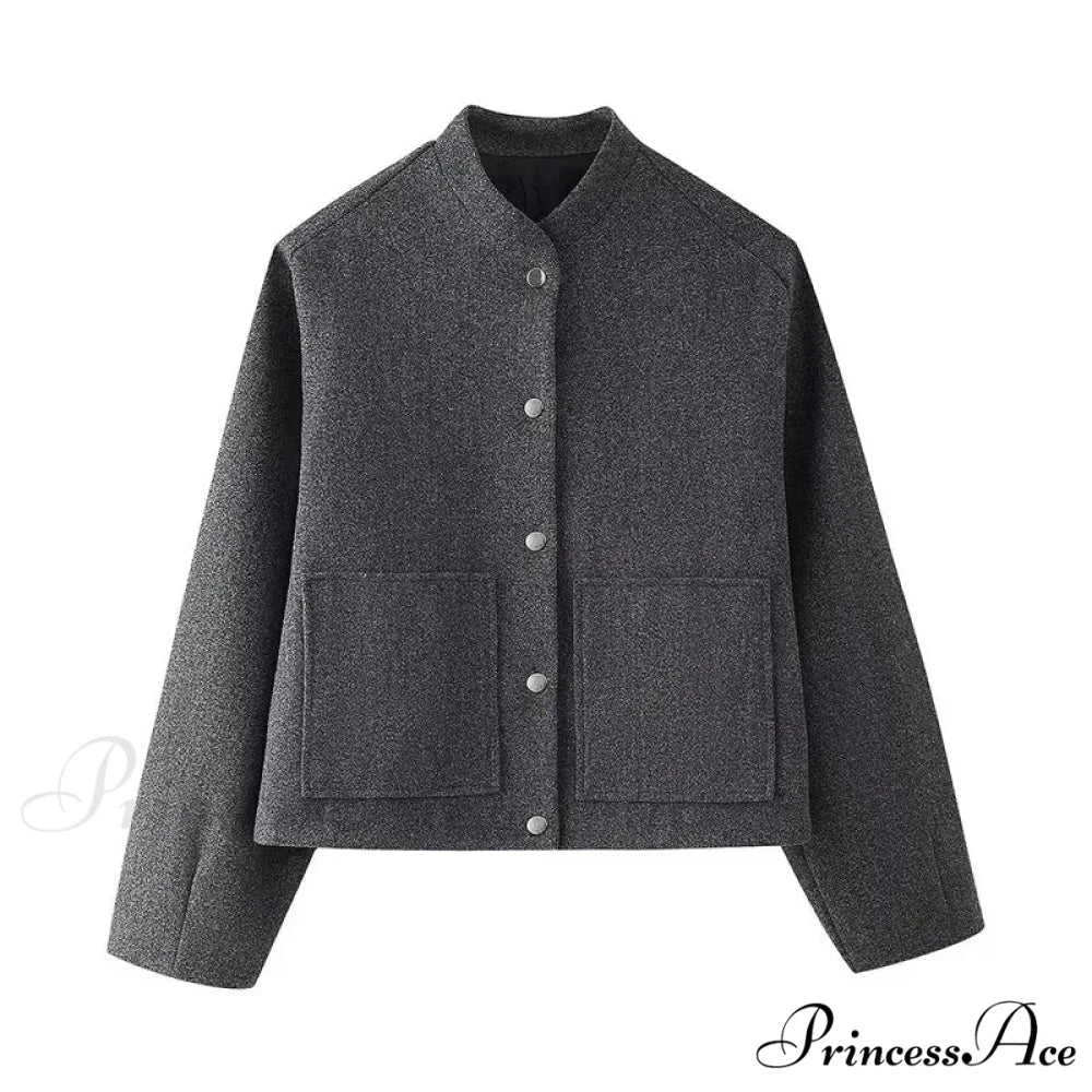 Stylish Durable Wool Single Button Overcoat - Image 5