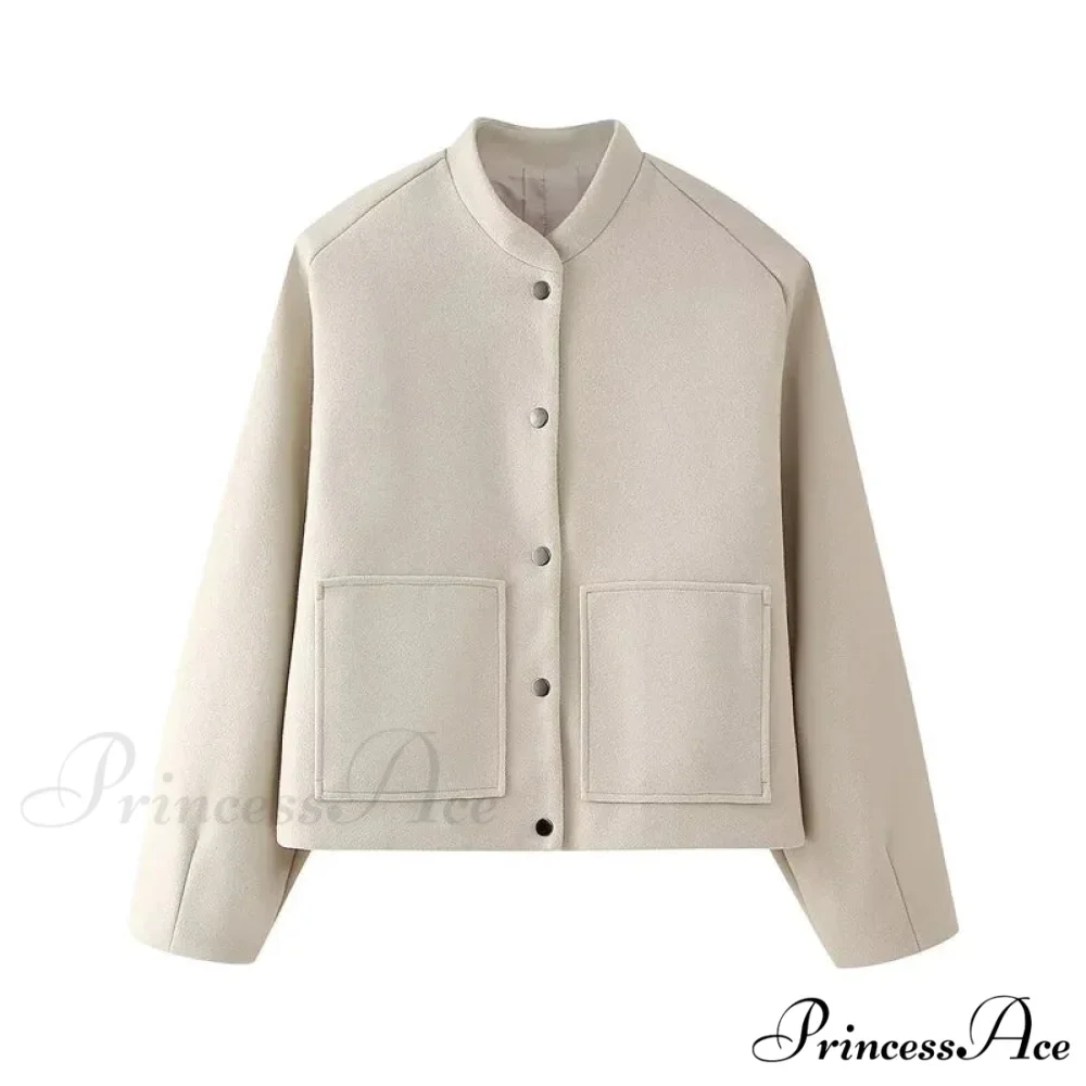 Stylish Durable Wool Single Button Overcoat - Image 6
