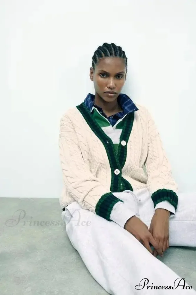 Stylish Eight Limb V-neck Cardigan - Image 2