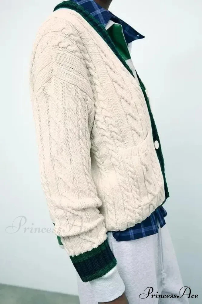 Stylish Eight Limb V-neck Cardigan - Image 4