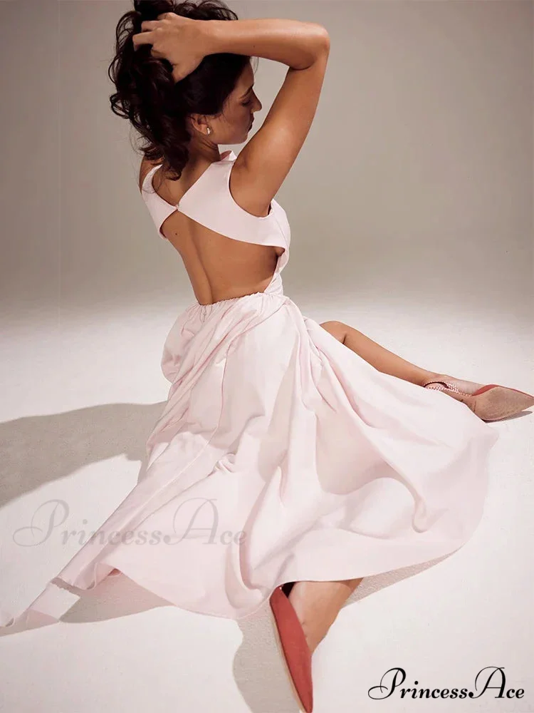 Stylish Folded A-line Holiday Dress - Image 2