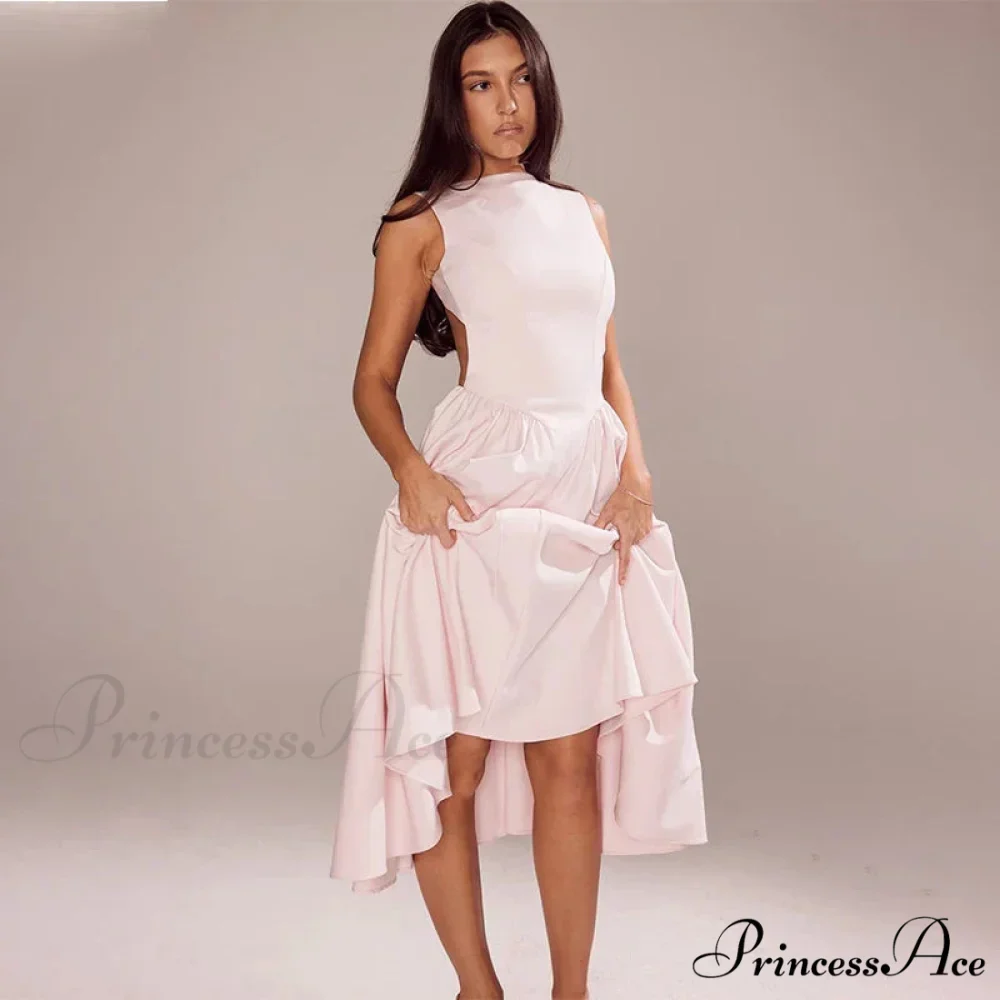 Stylish Folded A-line Holiday Dress - Image 6