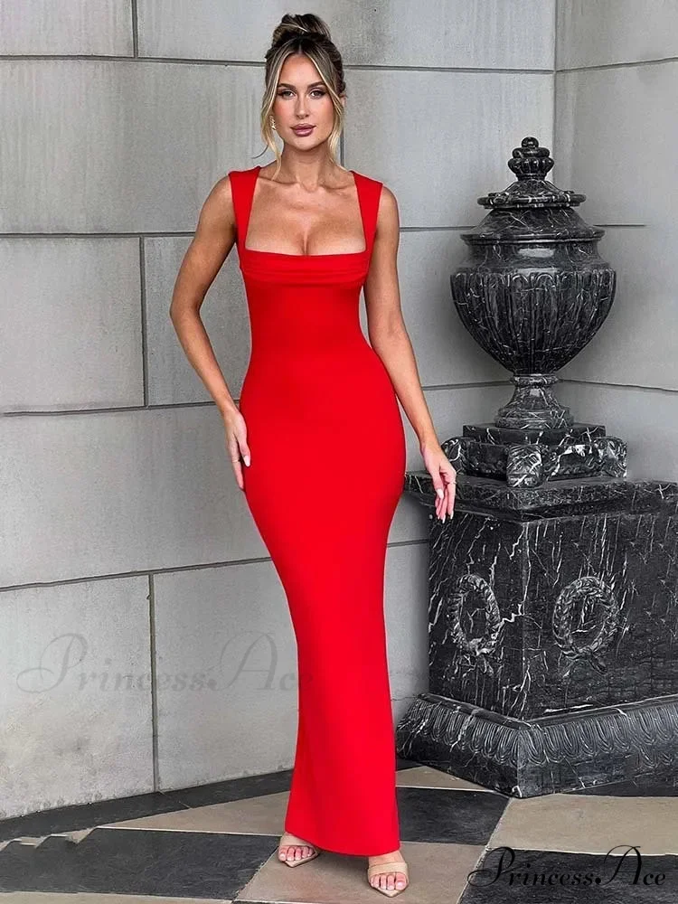 Stylish Long Lean Bodycon Holiday Dress - Image 10
