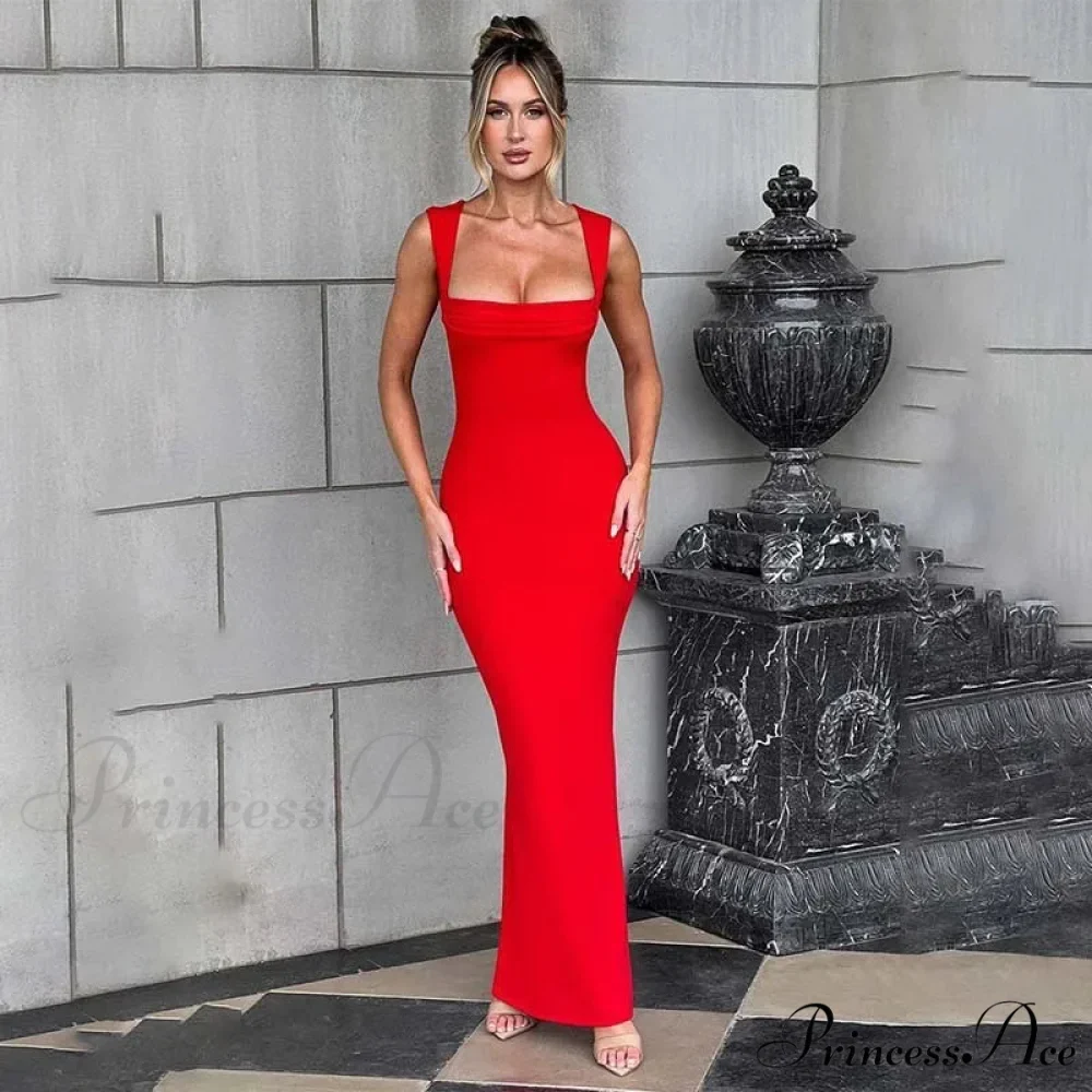 Stylish Long Lean Bodycon Holiday Dress - Image 11