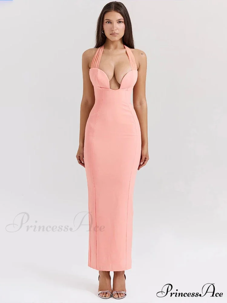Stylish Long Lean Bodycon Holiday Dress - Image 2