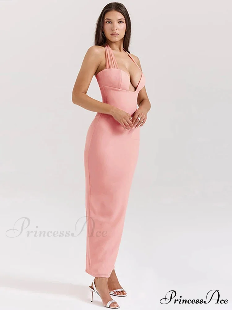 Stylish Long Lean Bodycon Holiday Dress - Image 3