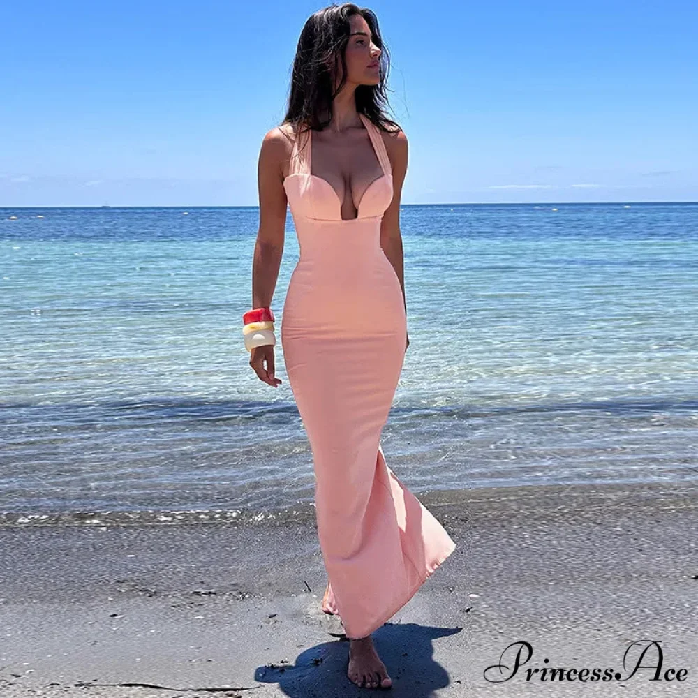 Stylish Long Lean Bodycon Holiday Dress - Image 5