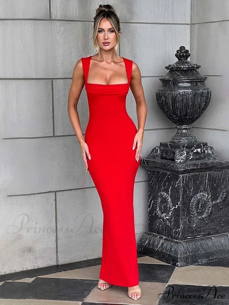 Stylish Long Lean Bodycon Holiday Dress - Image 7