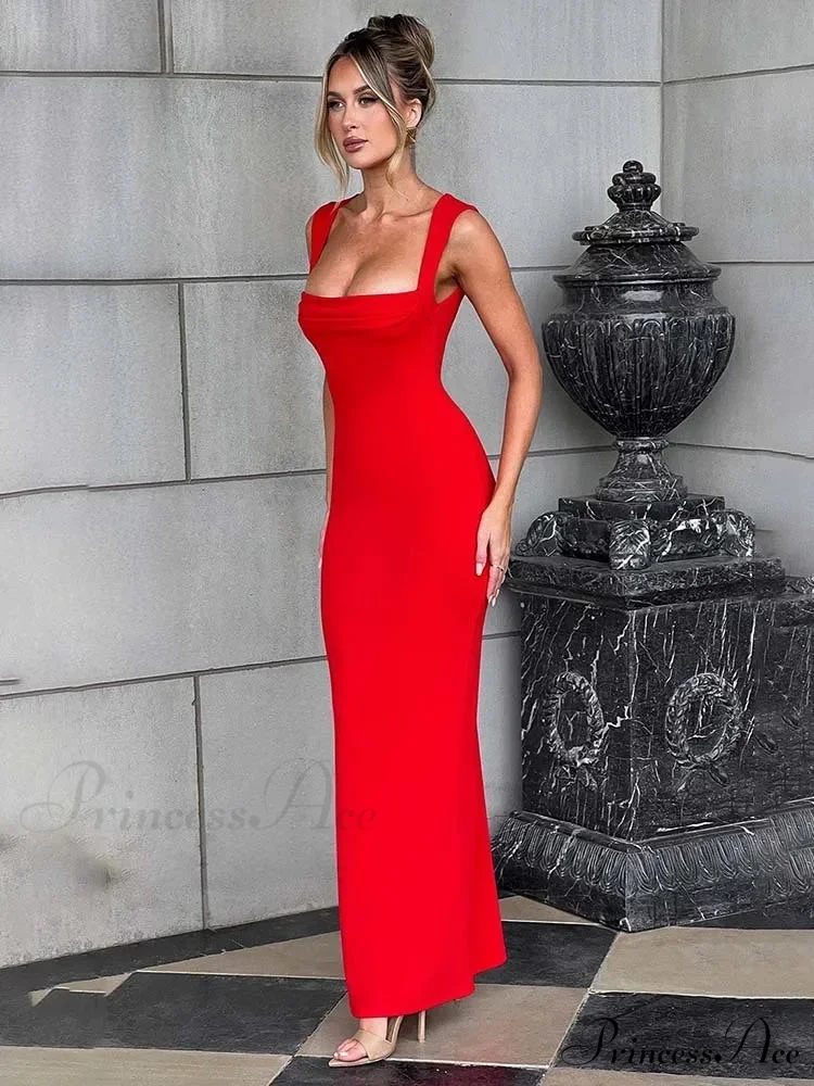 Stylish Long Lean Bodycon Holiday Dress - Image 9