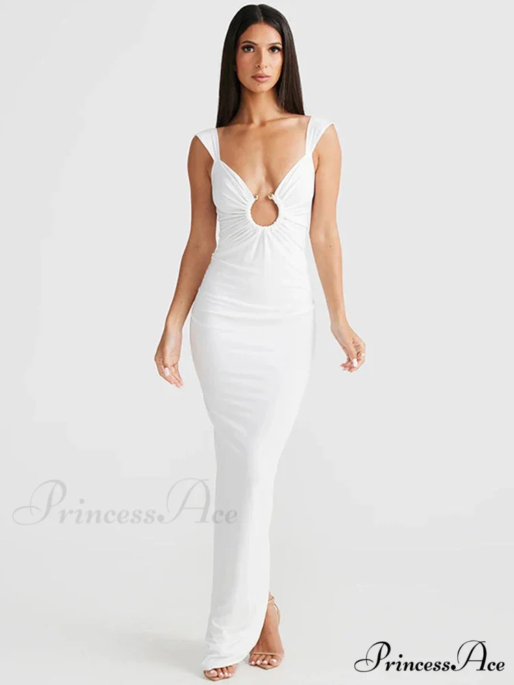 Stylish Maxi Thin Strap Holiday Dress - Image 8