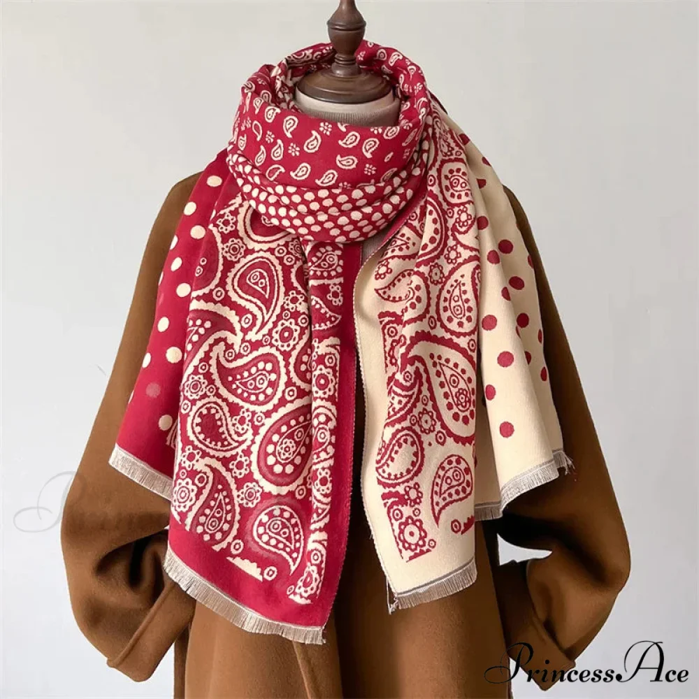 Stylish Pattern Pashmina Winter Scarf - Image 3