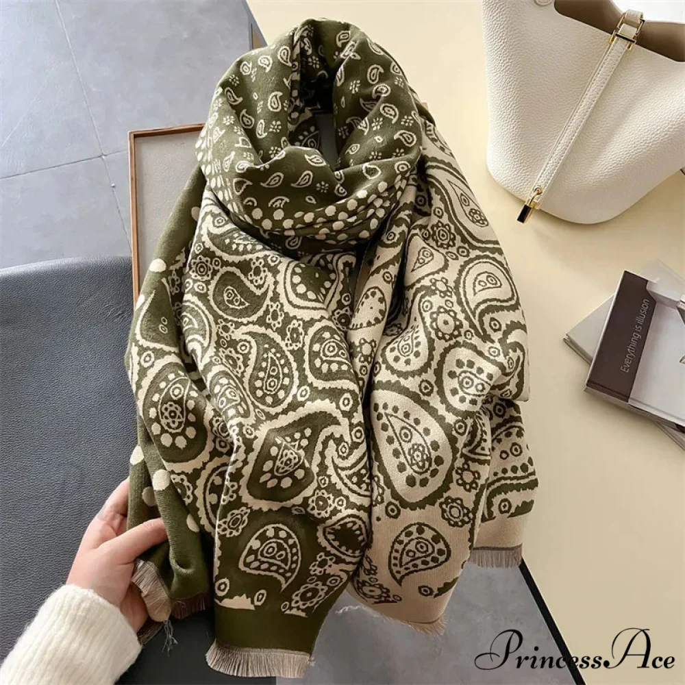 Stylish Pattern Pashmina Winter Scarf - Image 4