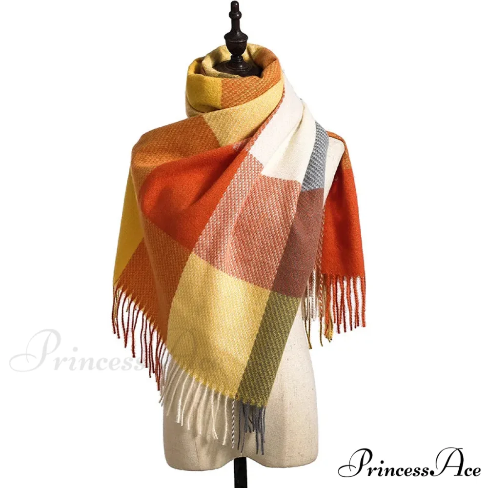 Stylish Tartan Cashmere Winter Scarf - Image 11