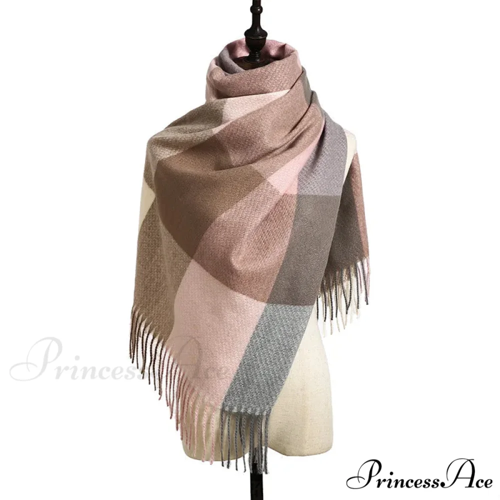 Stylish Tartan Cashmere Winter Scarf - Image 12