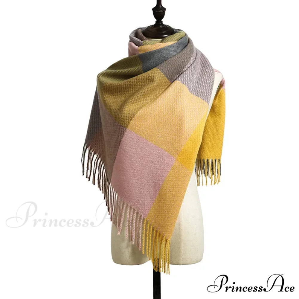 Stylish Tartan Cashmere Winter Scarf - Image 7