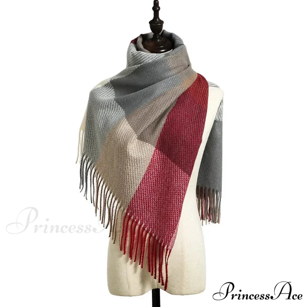 Stylish Tartan Cashmere Winter Scarf - Image 8