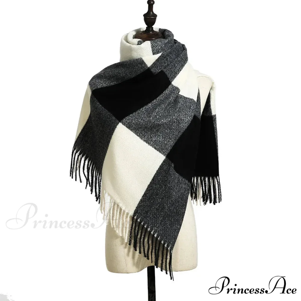 Stylish Tartan Cashmere Winter Scarf - Image 9