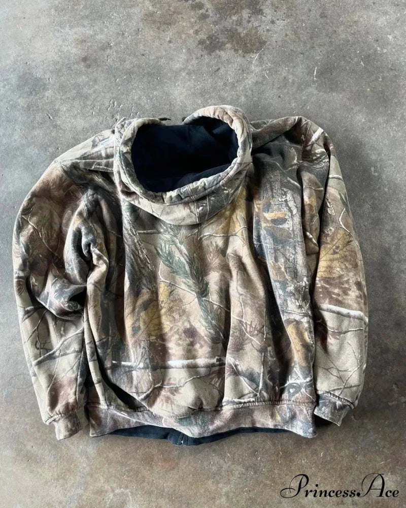Stylish Trend Fleece Padded Zipper Hoodie - Image 2
