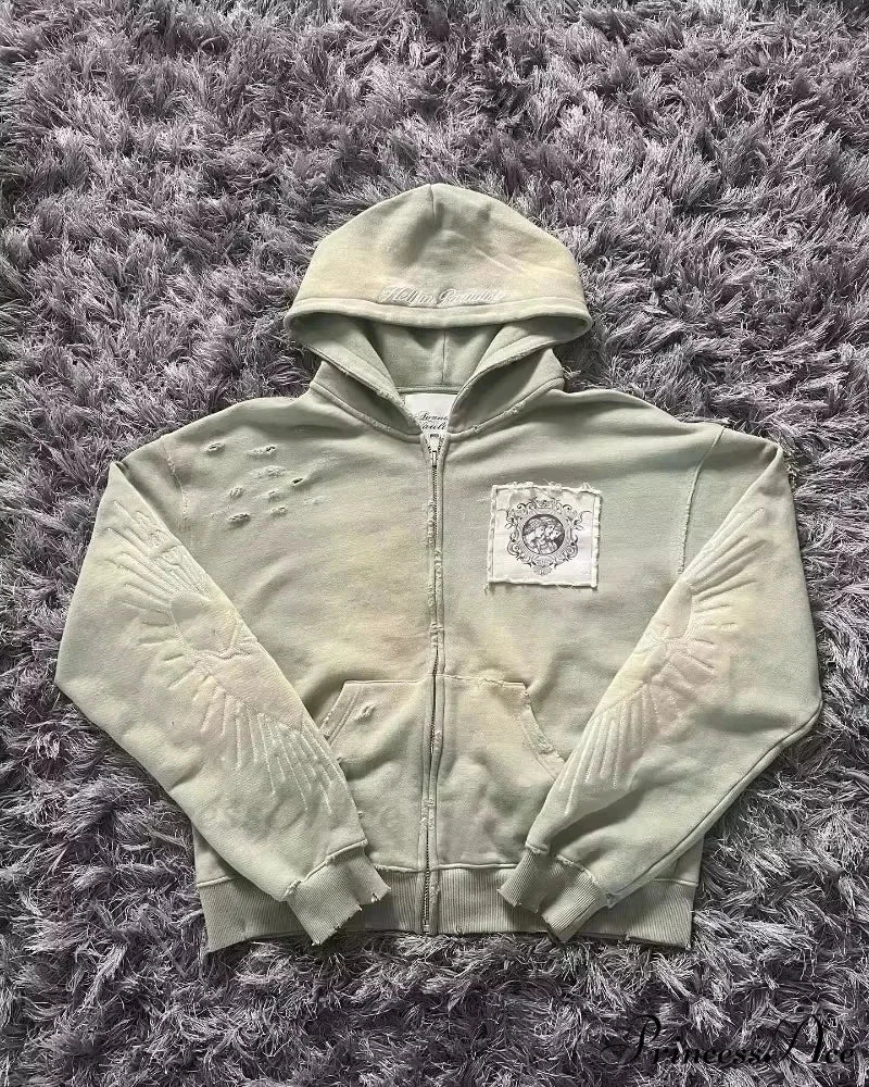 Stylish Trend Fleece Padded Zipper Hoodie - Image 7