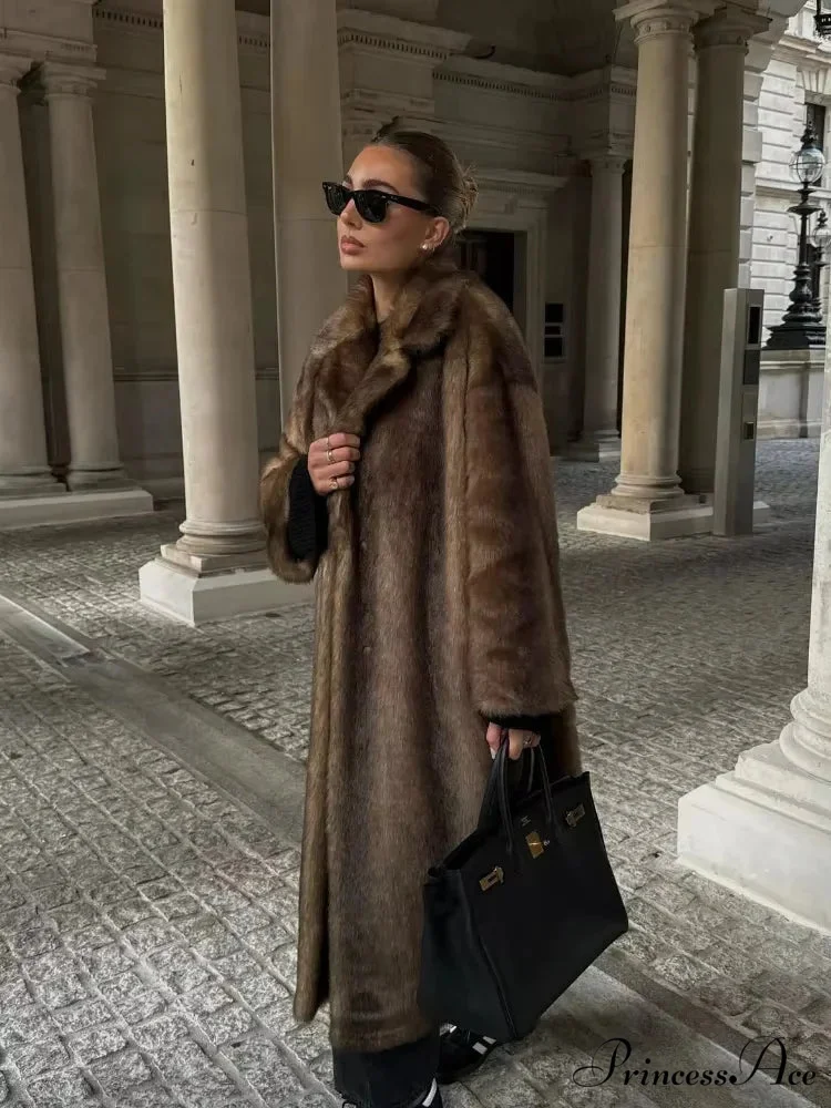 Stylish Woolen Cinched Long Sleeve Overcoat - Image 4