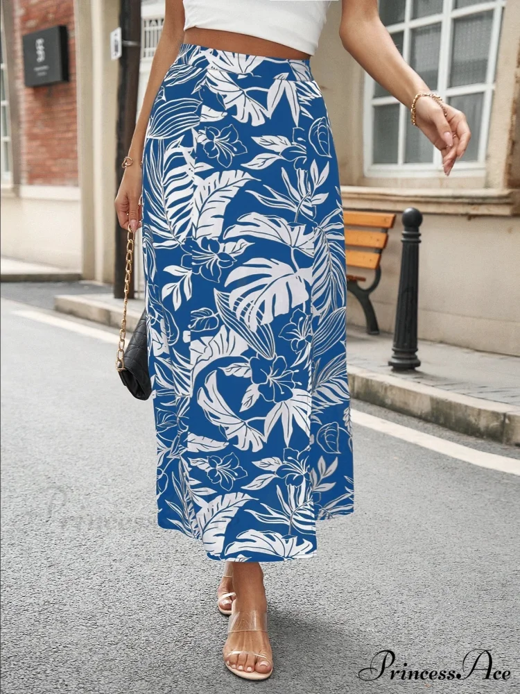 Summer Bohemian Floral Vintage Informal Streetwear Extended Skirt - Image 7