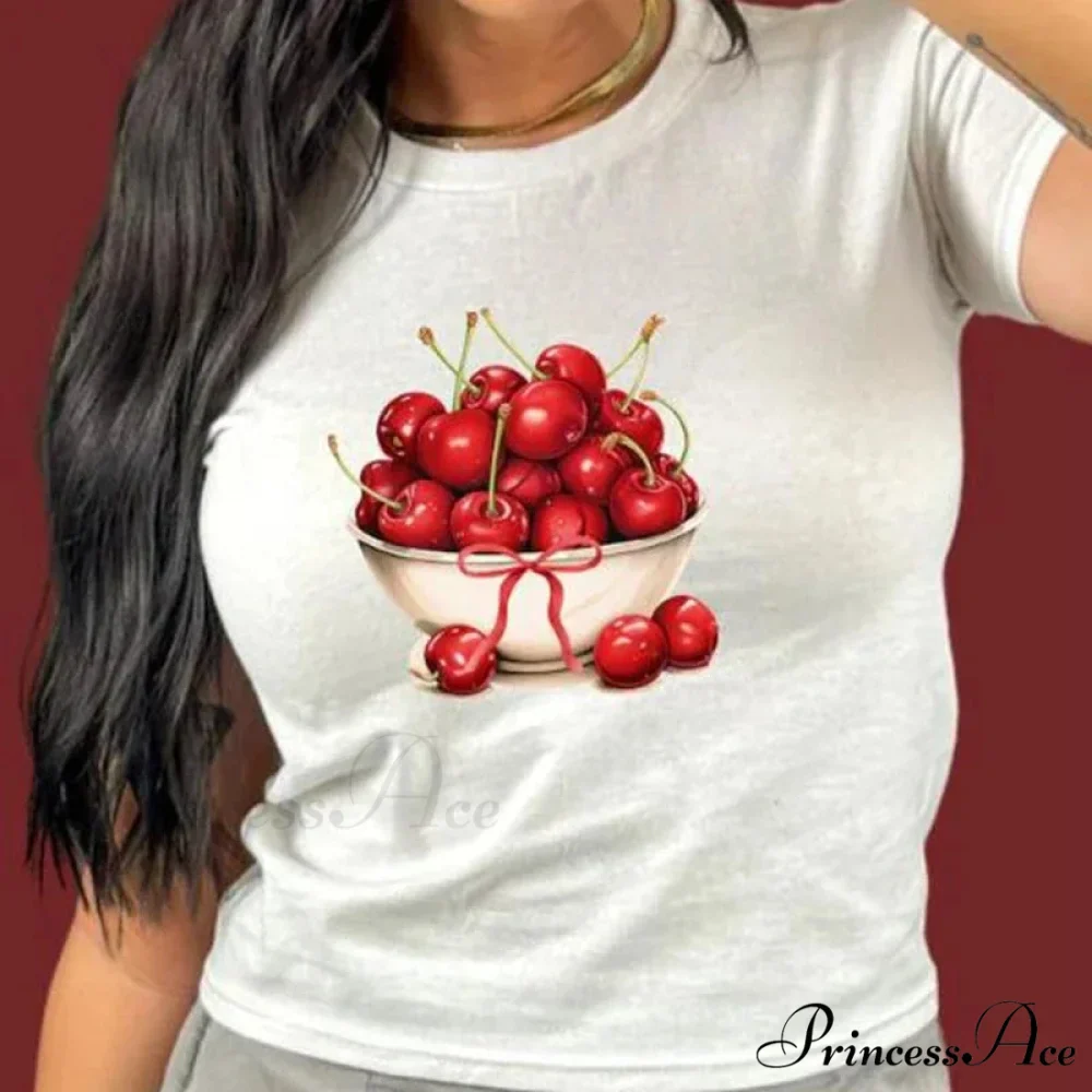 Summer Y2K Cherry Print T-shirt - Image 6