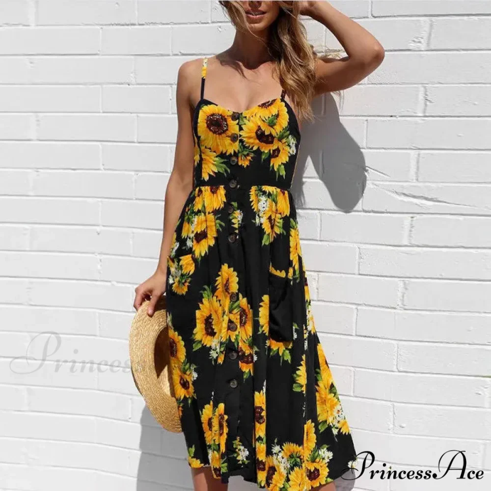Suspend V-neck Sleeveless Floral Holiday Dress - Image 3
