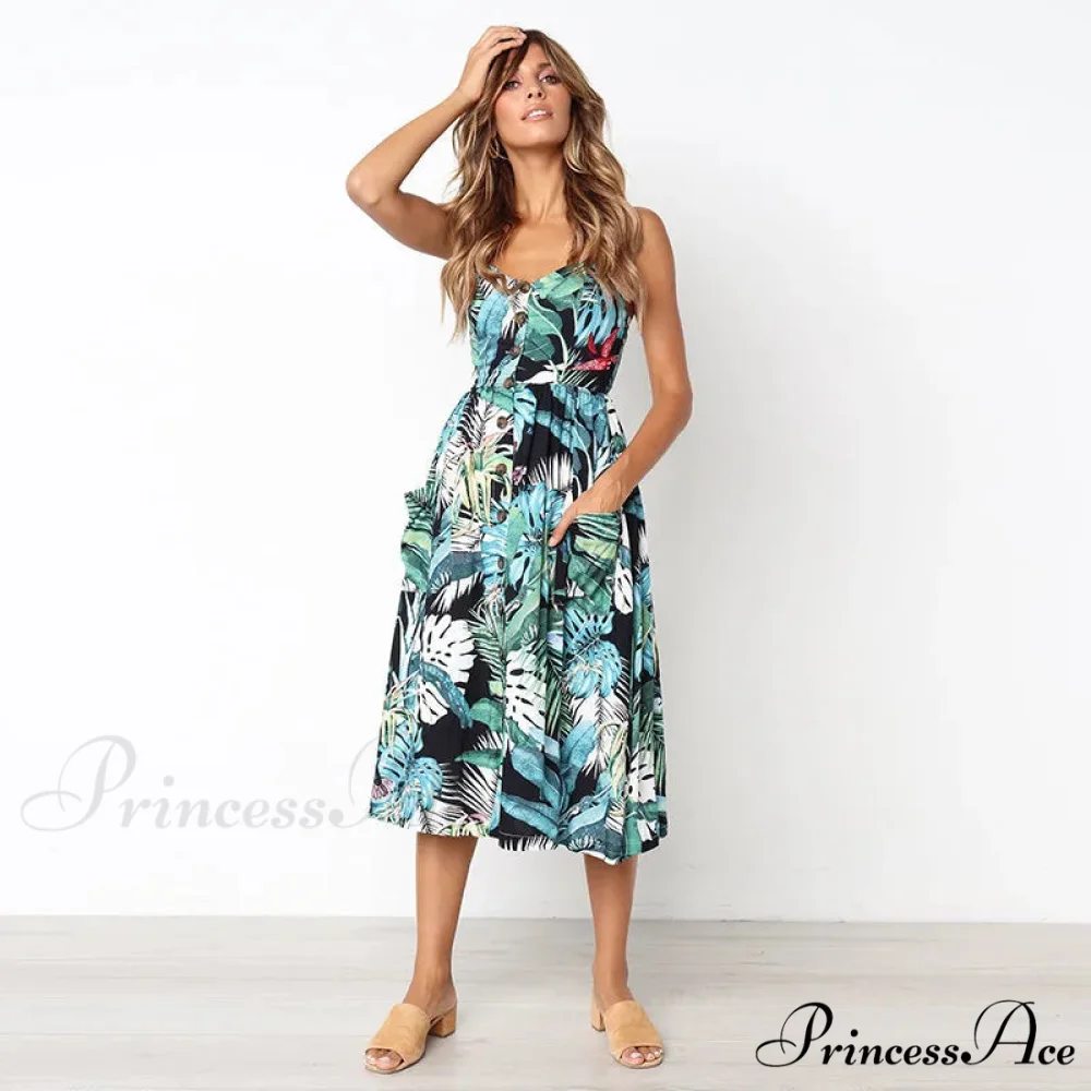 Suspend V-neck Sleeveless Floral Holiday Dress - Image 5