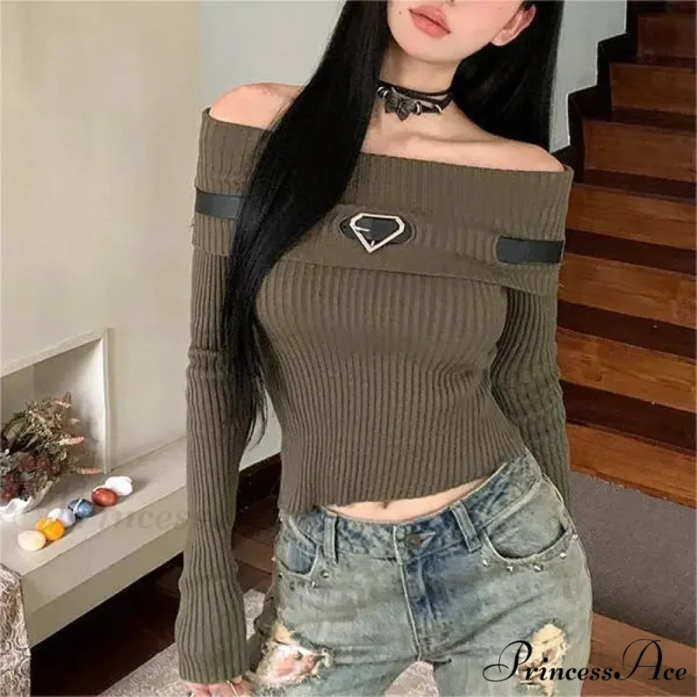 Sweet Off Shoulder Ribbed Crop Long Sleeve Slim Fit Knit Top
Modified Title: Charming Off Shoulder Ribbed Crop Long Sleeve Trim Fit Knit Top - Image 5