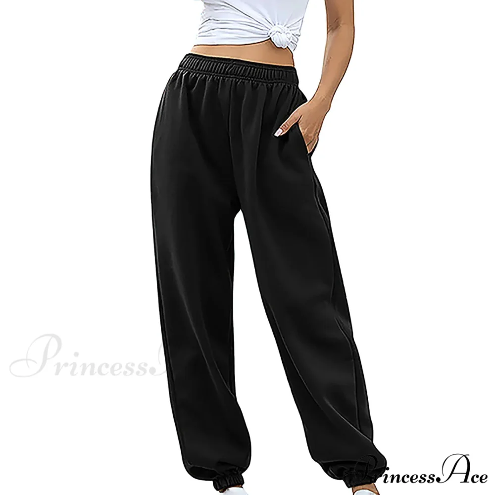 Synthetic High Waist Casual Trousers - Image 3
