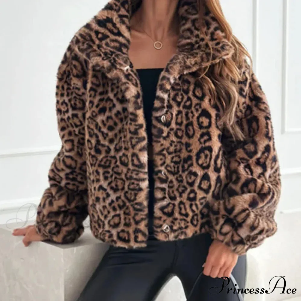 Synthetic Texture Cheetah Pattern Jacket - Image 2