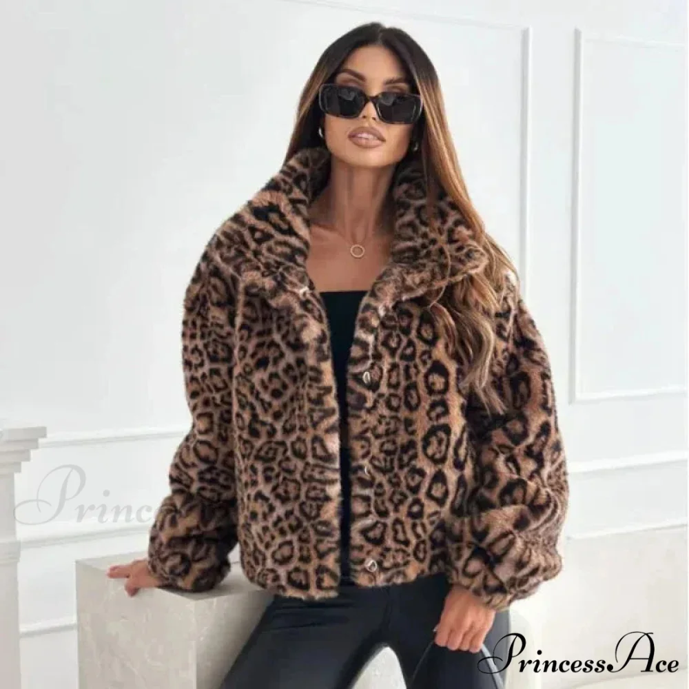 Synthetic Texture Cheetah Pattern Jacket - Image 4