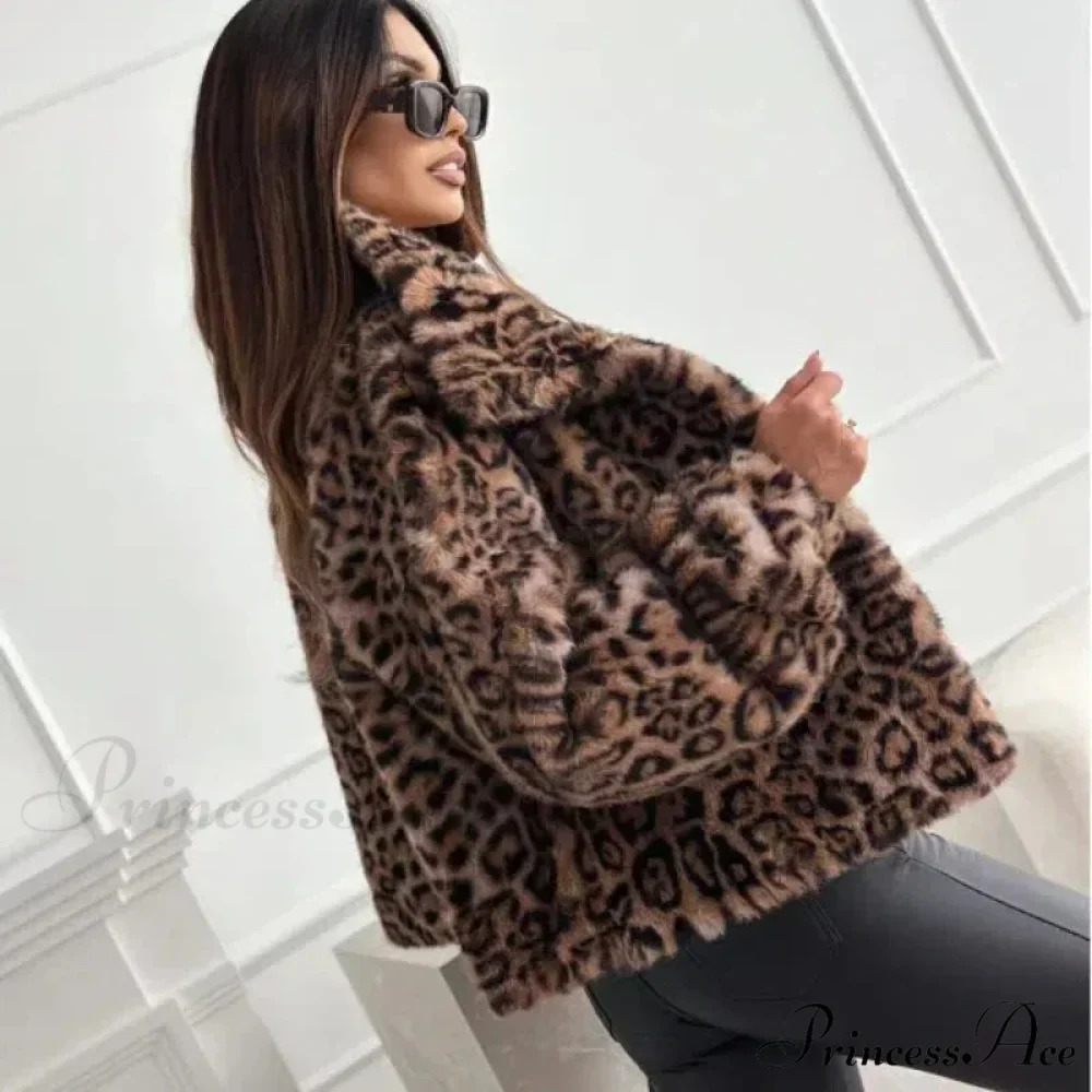 Synthetic Texture Cheetah Pattern Jacket - Image 5