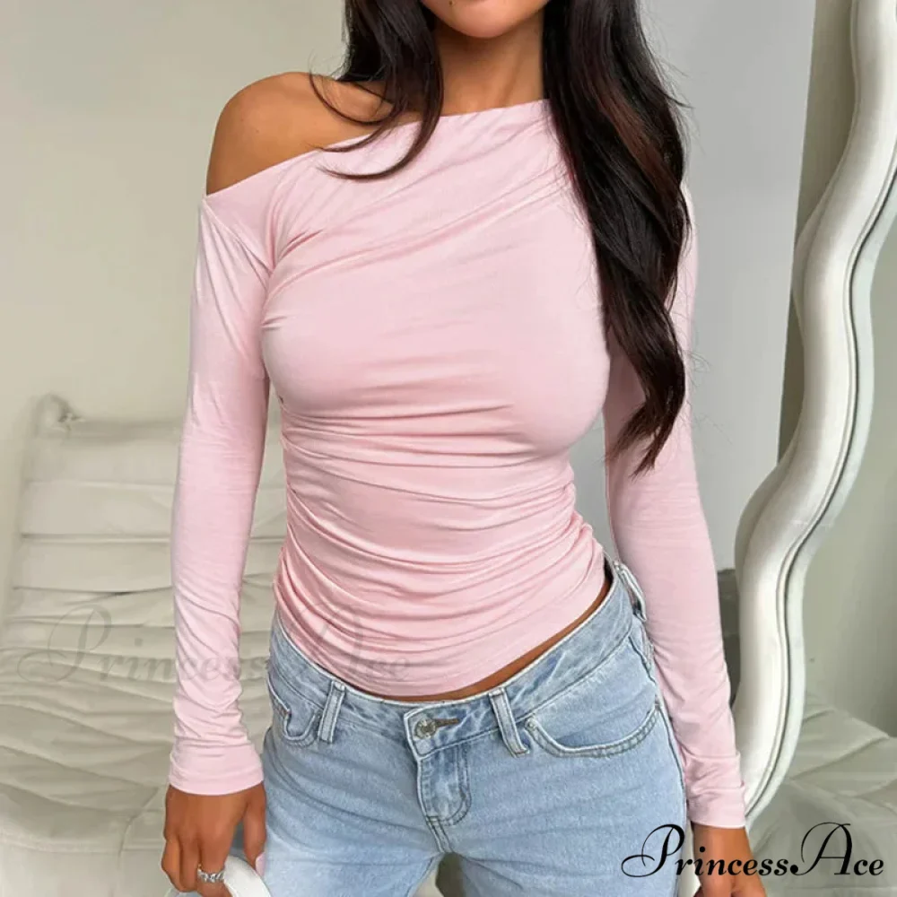 Tailored Style Informal Bateau Neck Off Shoulder Trim Crop Knit Top - Image 3